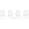 Z-Lite Grayson Vanity, 4-Light, 31 In.W x 5.75 In.L x 8.5 In.H, Brushed Nickel/Clear + Etched Opal 1949-4V-BN - alternate 8